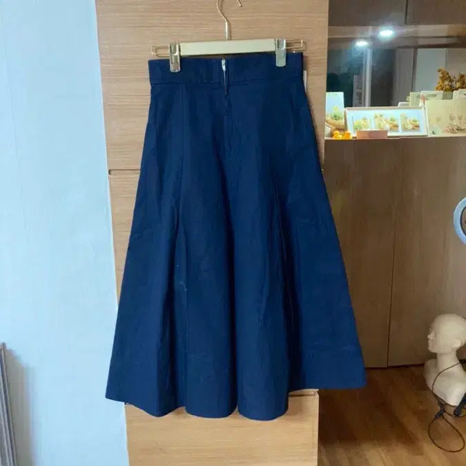 [BUNJANG] Pushbutton Pink Camisole and Navy Flare Skirt Set / 핑크 나시 + 네이비 플레어 스커트 세트 푸쉬버튼 스커트