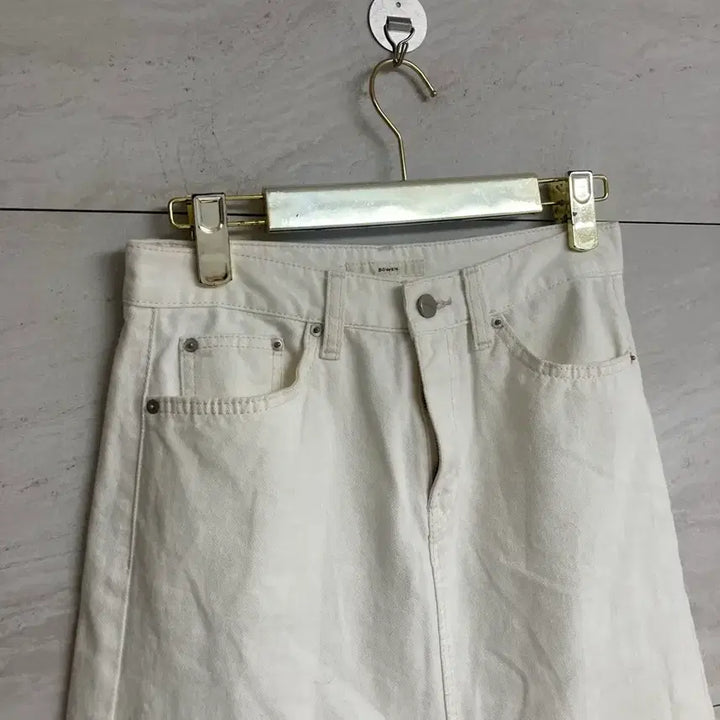 [BUNJANG] Bowen White Denim Long Skirt (M) / 화이트 데님 롱 스커트 보웬M