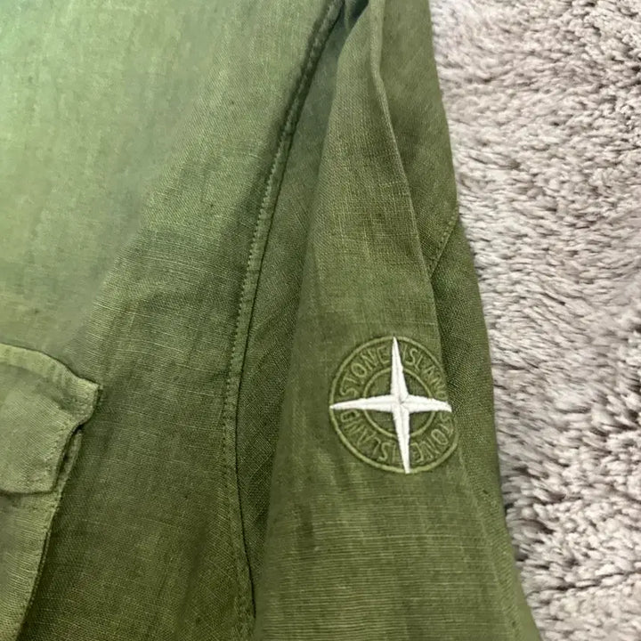 [BUNJANG] Stone Island Linen Shirt Khaki / 스톤아일랜드 린넨 셔츠 카키