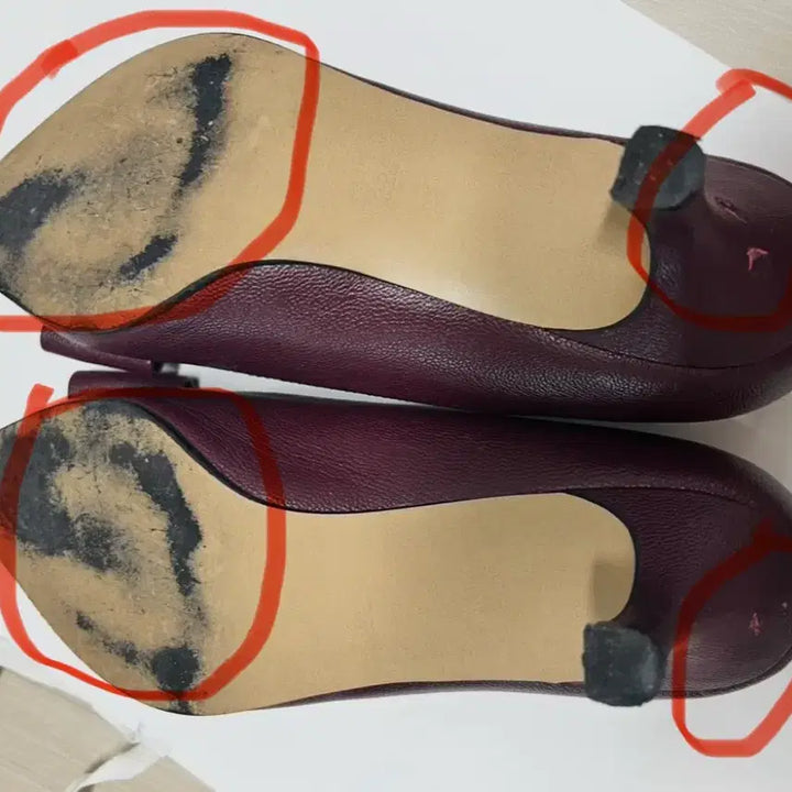 [BUNJANG] Byciny Ribbon Shoes Burgundy 225 / 바이씨니 리본슈즈 버건디 225