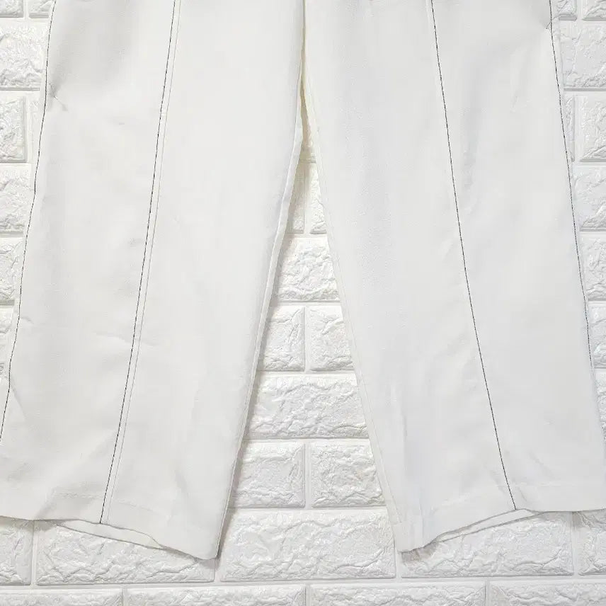 [BUNJANG] White Wide Leg Pants with Belt Set / 화이트  와이드 팬츠(벨트세트)