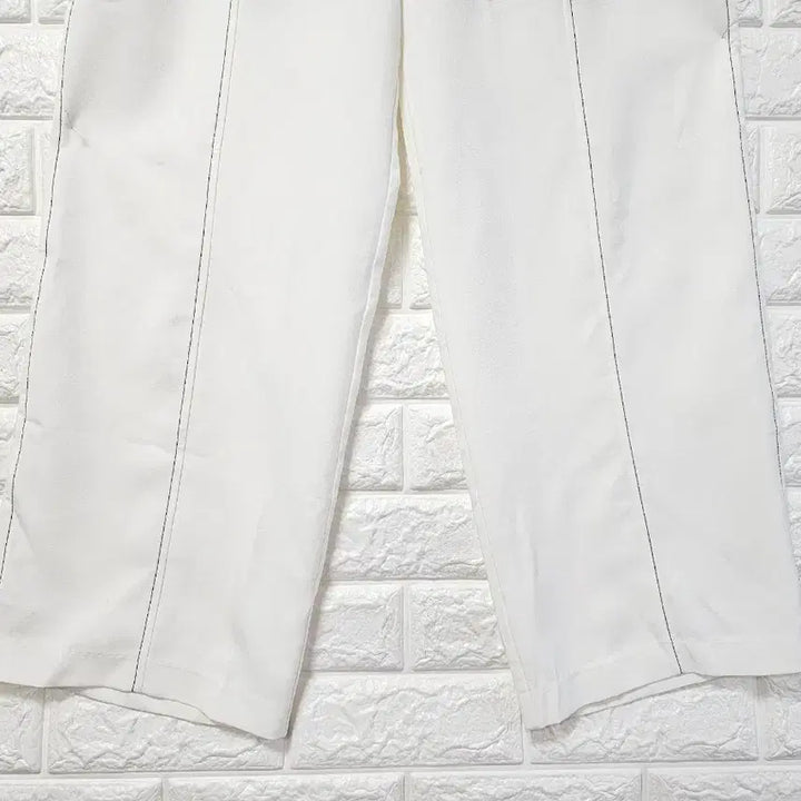 [BUNJANG] White Wide Leg Pants with Belt Set / 화이트  와이드 팬츠(벨트세트)