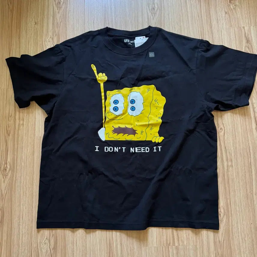 [BUNJANG] Uniqlo x SpongeBob T-Shirt / 유니클로 x 스폰지밥 티셔츠