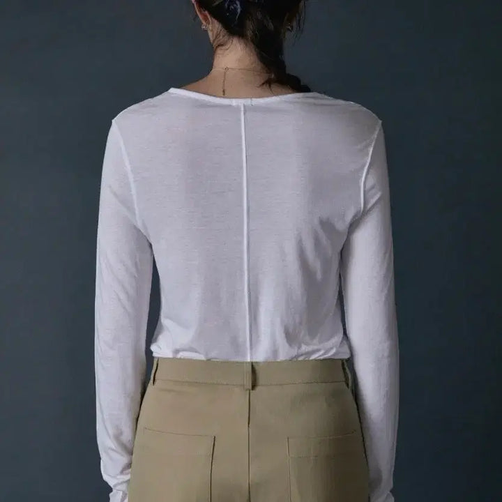 [BUNJANG] Augst Basic Long Sleeve T-Shirt Black / 어그스트 베이직 롱 슬리브 티 블랙 새상품