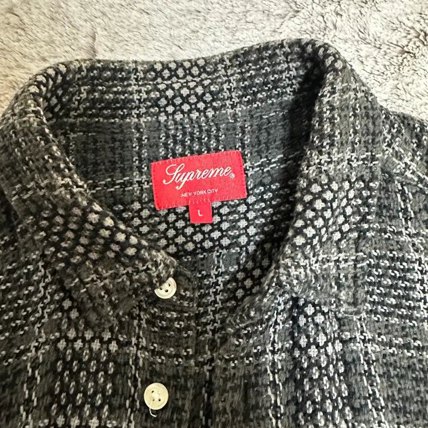 [BUNJANG] Supreme Tweed Check Shirt / 슈프림 트위드 체크 셔츠