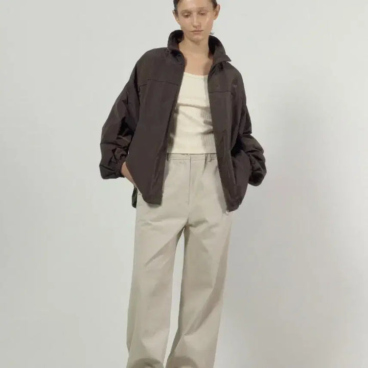 [BUNJANG] August Autumn Wide Banding Pants Beige Size 3 / 어그스트 어텀 와이드 밴딩 팬츠 베이지 3사이즈