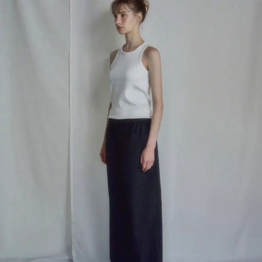 [BUNJANG] August Pintuck Wide Banding Pants Charcoal Size 2 / 어그스트 핀턱 와이드 밴딩 팬츠 차콜 2사이즈