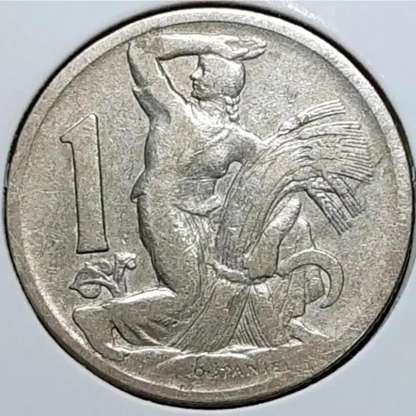 [BUNJANG] Czechoslovakia 1 Koruna Coin (1922) / 체코슬로바키아 1922년 1코루나.외국주화.주화 화폐 동전