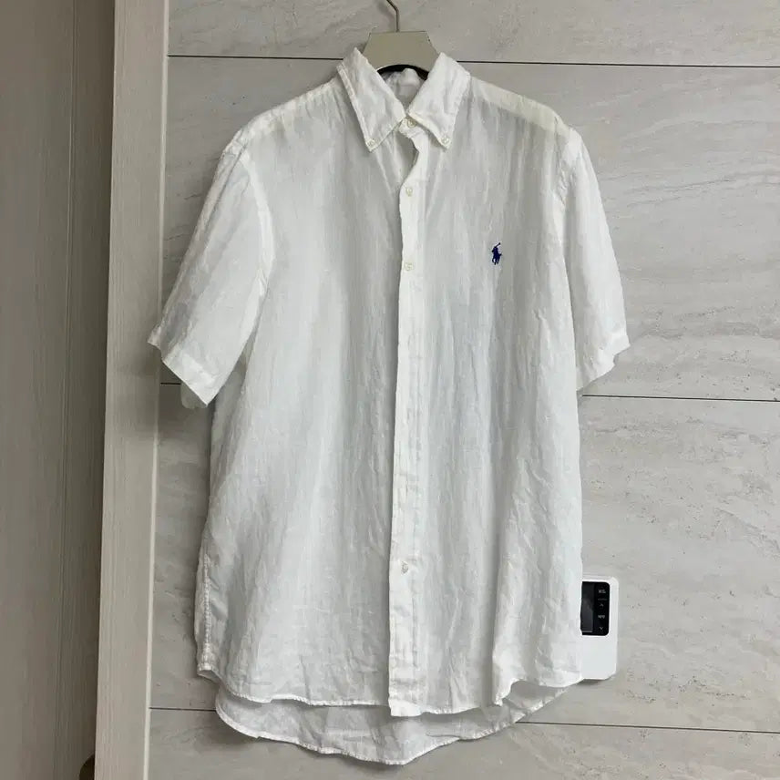 [BUNJANG] Polo Ralph Lauren Linen Short Sleeve Shirt White / 폴로 랄프로렌 린넨 반팔 셔츠 화이트