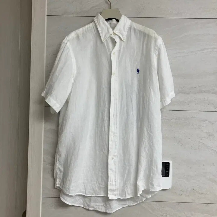 [BUNJANG] Polo Ralph Lauren Linen Short Sleeve Shirt White / 폴로 랄프로렌 린넨 반팔 셔츠 화이트