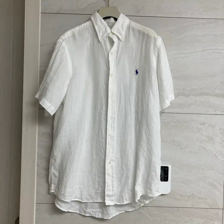 [BUNJANG] Polo Ralph Lauren Linen Short Sleeve Shirt White / 폴로 랄프로렌 린넨 반팔 셔츠 화이트