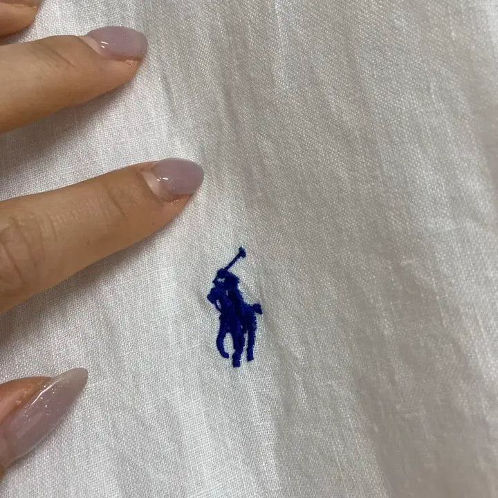 [BUNJANG] Polo Ralph Lauren Linen Short Sleeve Shirt White / 폴로 랄프로렌 린넨 반팔 셔츠 화이트