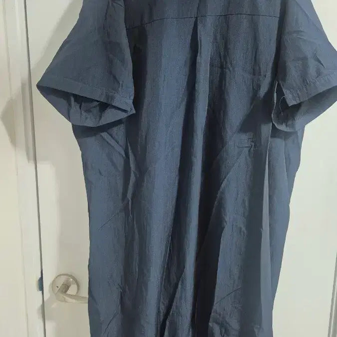 [BUNJANG] Navy Shirt Long Dress / 네이비 셔츠 롱원피스