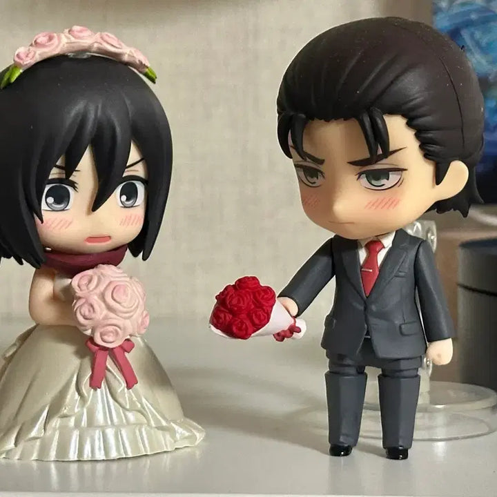 [BUNJANG] Nendoroid Attack on Titan Eren Mikasa Wedding Ver. Face Parts / 넨도로이드 진격의 거인 에렌 미카사 웨딩모어 페이스모어