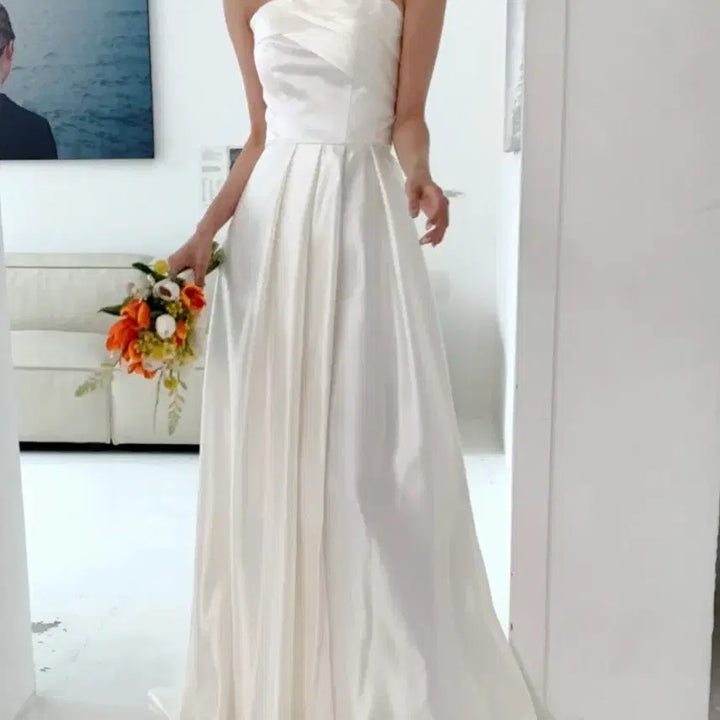[BUNJANG] Mobandi Alice Tube Top Wedding Snap Dress / 모반디 앨리스 튜브탑 웨딩 스냅 드레스