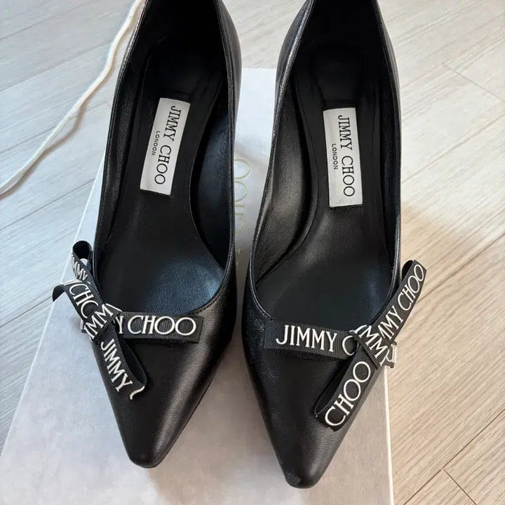 [BUNJANG] Jimmy Choo Black Ribbon Detail Heels / 지미추 구두