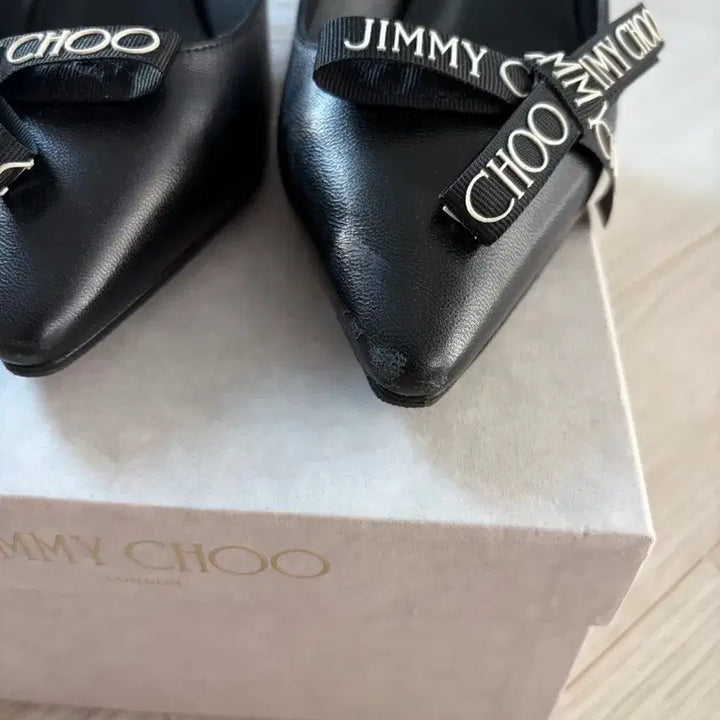 [BUNJANG] Jimmy Choo Black Ribbon Detail Heels / 지미추 구두