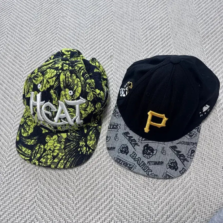 [BUNJANG] Pittsburgh &amp; Flower Snapback Hat Set / 모자 2종 세트 (피츠버그/플라워)