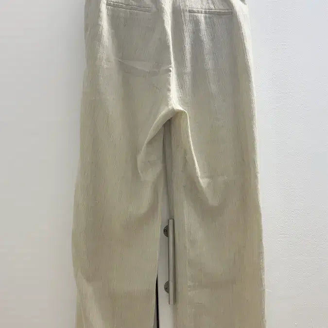 [BUNJANG] Linen Wide Texture Pants - Light Green Beige / 연두빛 미색 베이지 와이드 린넨 텍스처 팬츠