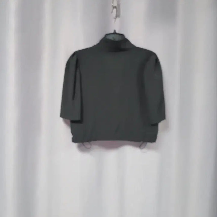 [BUNJANG] Spandex Crop Zip-Up Jacket / 스판 크롭 집업 자켓