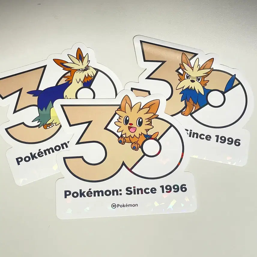[BUNJANG] Pokemon 30th Anniversary Yoteri Evolution Set Sticker / 포켓몬 30주년 로고 스티커 요테리 진화 세트