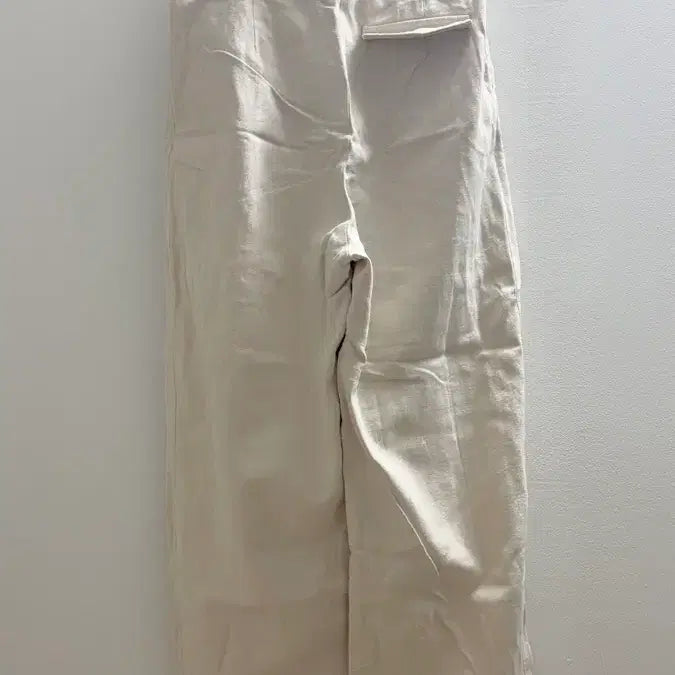 [BUNJANG] Ivory Beige Wide Linen Pants / 아이보리 베이지 와이드 린넨 팬츠