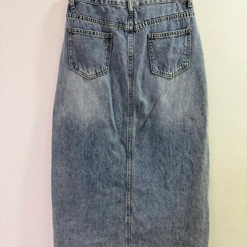 [BUNJANG] Light Wash Denim Long Skirt / 연청 롱 스커트