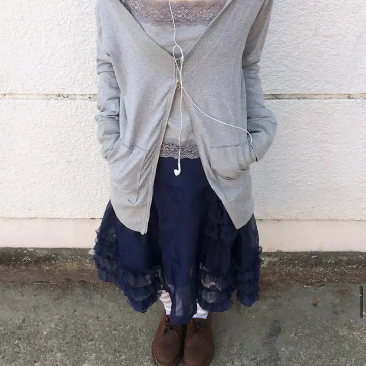 [BUNJANG] Neobine Frill Ring Sheer Skirt White / 너의빈  프릴링 시어 스커트 ( 화이트 ) 판매합니다