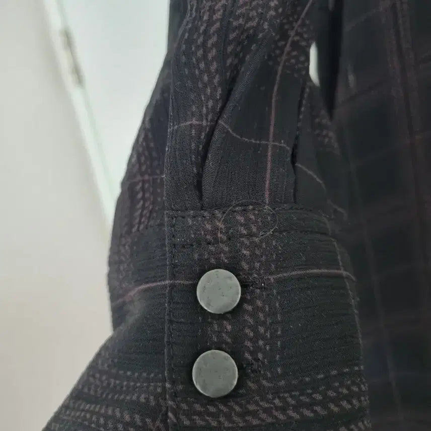 [BUNJANG] Karl Lagerfeld Check Long Shirt Dress / 칼 라거펠트 체크 롱 셔츠 원피스 88