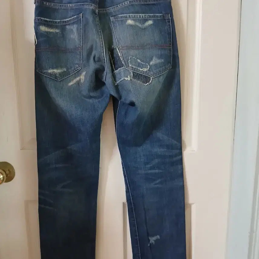 [BUNJANG] Polo Ralph Lauren Damaged Wash Patch Denim Jeans / 폴로  데미지 워싱 패치 데님 청바지