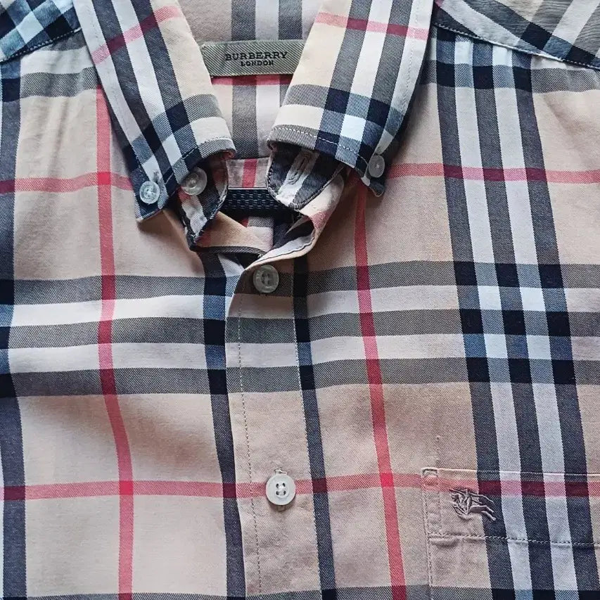 [BUNJANG] Burberry Check Short Sleeve Shirt / 버버리 체크 반팔 셔츠