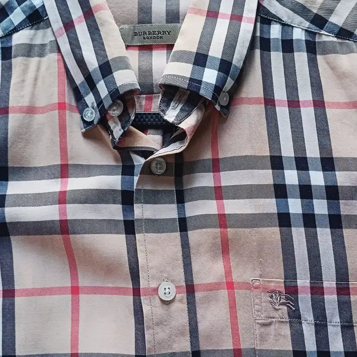 [BUNJANG] Burberry Check Short Sleeve Shirt / 버버리 체크 반팔 셔츠