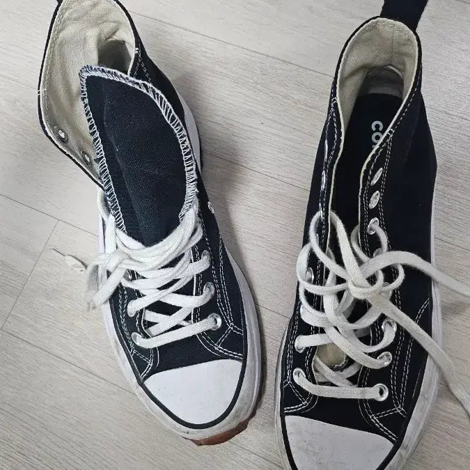 [BUNJANG] Converse Run Star Hike Black High Top Sneakers (270) / 컨버스 런스타 하이크 블랙 하이 270