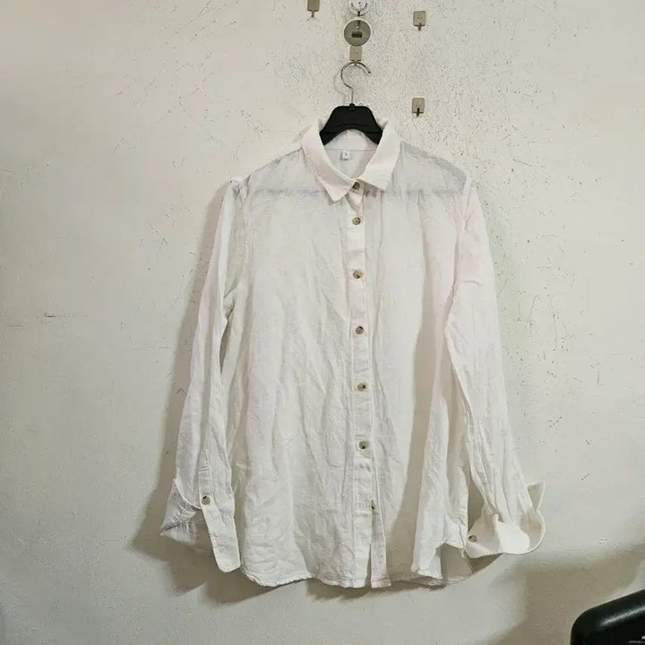 [BUNJANG] White Long-Sleeved Shirt (L) / 흰색 셔츠 L사이즈 긴팔 남방