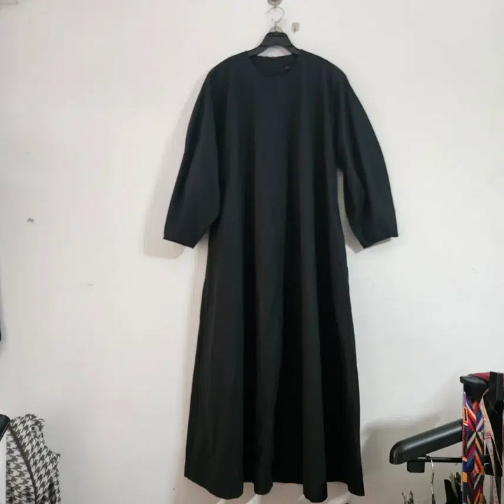 [BUNJANG] Black Long Sleeve Dress / 블랙 롱 원피스 7부 소매