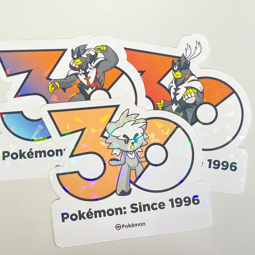 [BUNJANG] Pokemon 30th Anniversary Logo Sticker Urshifu Evolution Set / 포켓몬 30주년 로고 스티커 우라오스 진화 세트