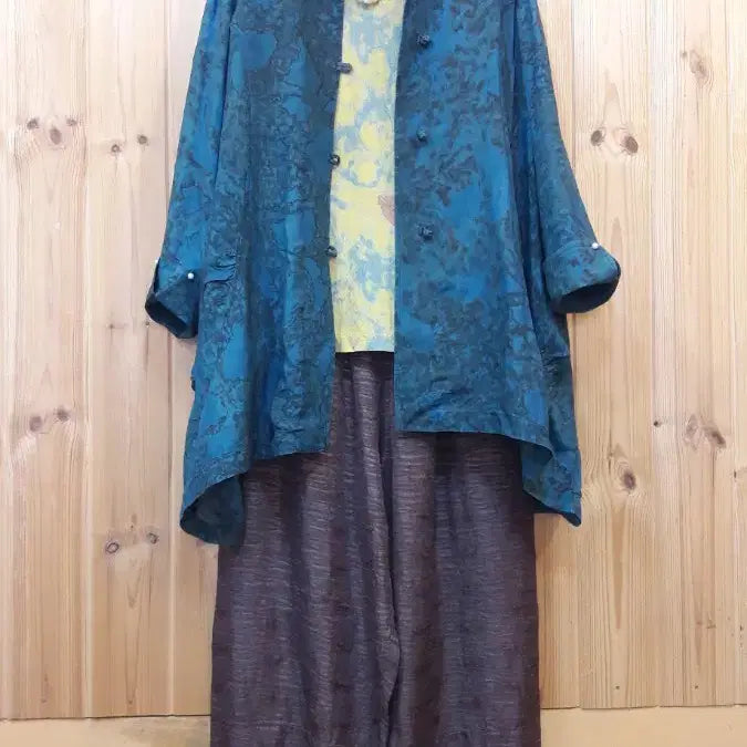 [BUNJANG] Natural Dyed Jacquard Inyeon Jacket / * 천연염색 자갸드 인견 자켓    ( 새 상 품 )