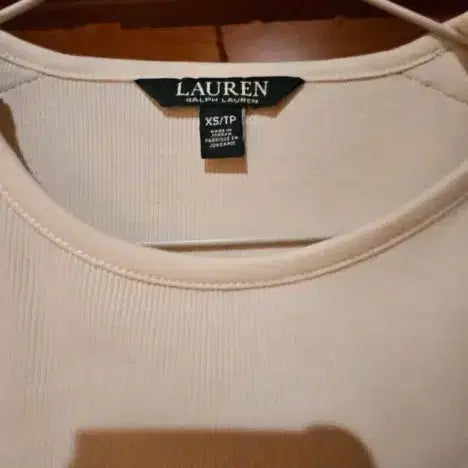 [BUNJANG] Ralph Lauren Ivory Long Sleeve T-Shirt XS / 랄프로렌 아이보리 긴팔 티셔츠 XS