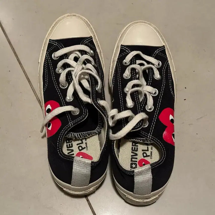 [BUNJANG] Comme des Garçons x Converse Chuck Taylor All Star Low Top Black, Gucci Ace Sneaker White / 컨버스 꼼데가르송 척테일러 로우 블랙, 구찌 러브드 에이스 화이트 230