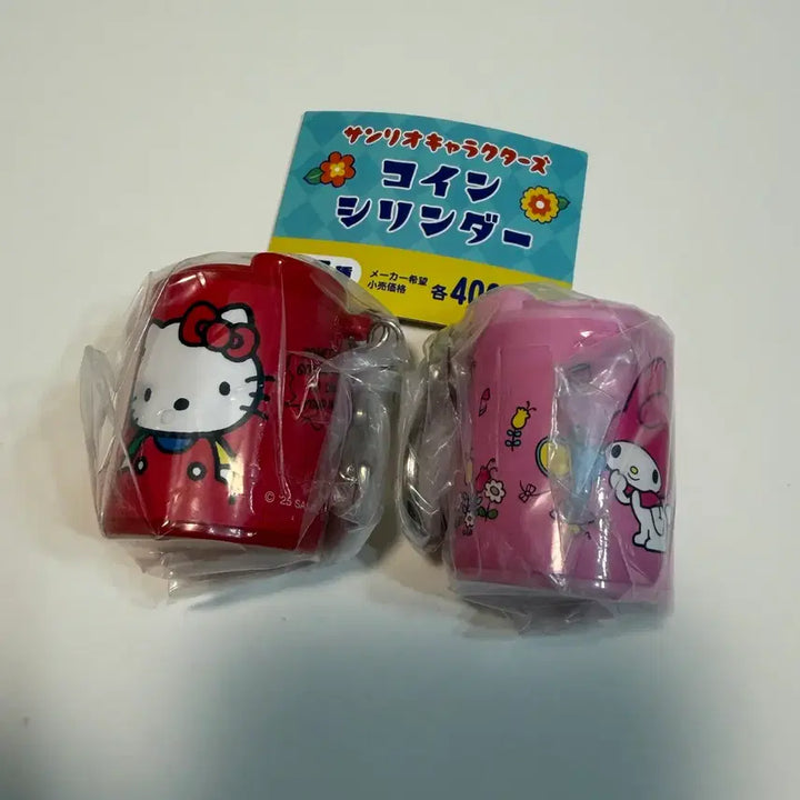 [BUNJANG] Sanrio Hello Kitty &amp; My Melody Coin Cylinder Set / 5/22-23 발송) 산리오 키티 마이멜로디 코인 실린더 2종 세트