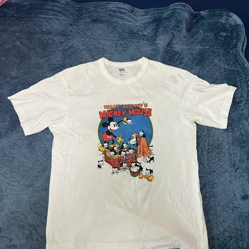 [BUNJANG] Uniqlo Short Sleeve T-Shirt - White, Size M / 유니클로 반팔 M