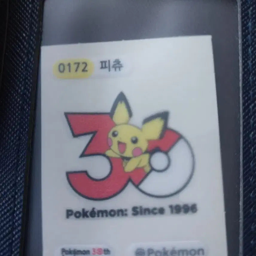[BUNJANG] Pichu 30th Anniversary Ditti Ditti Seal / 피츄 30주년 띠부띠부실 팜니다
