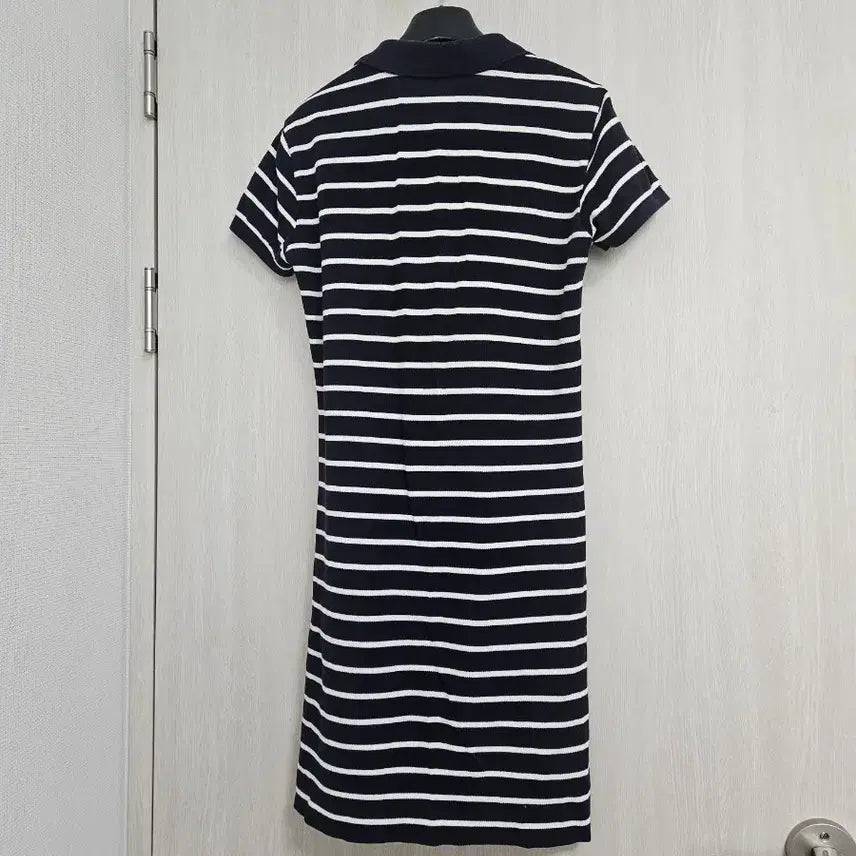 [BUNJANG] Lacoste Striped Collar Pique Dress Size 36 / 라코스테 스트라이프 카라 피케 원피스 36