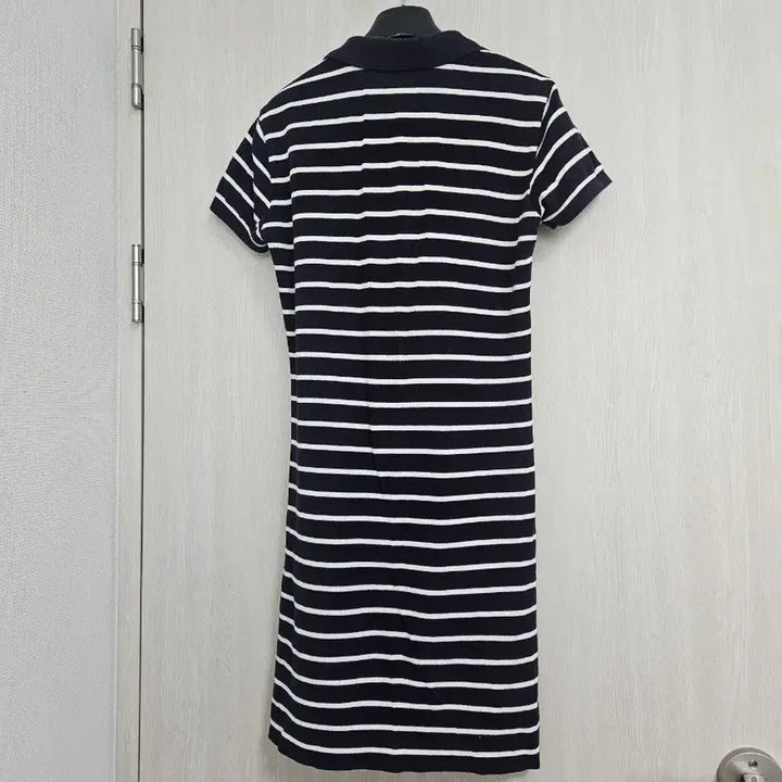 [BUNJANG] Lacoste Striped Collar Pique Dress Size 36 / 라코스테 스트라이프 카라 피케 원피스 36