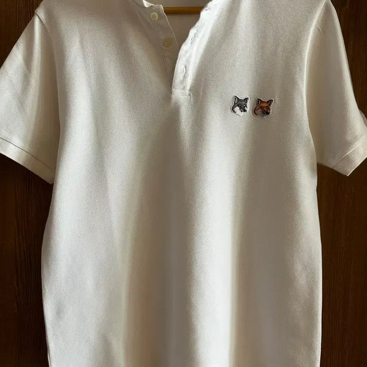 [BUNJANG] Maison Kitsuné Fox Embroidery Short Sleeve Polo Shirt / 메종키츠네 폭스 자수 반팔 카라티