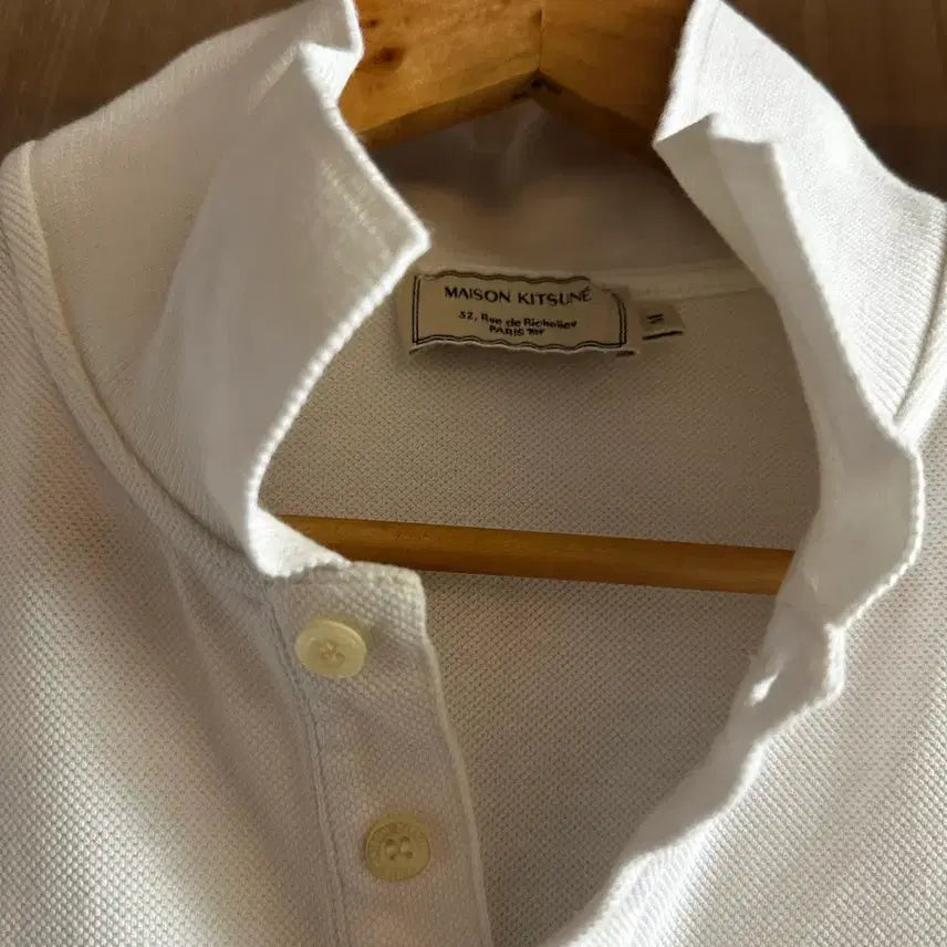 [BUNJANG] Maison Kitsuné Fox Embroidery Short Sleeve Polo Shirt / 메종키츠네 폭스 자수 반팔 카라티