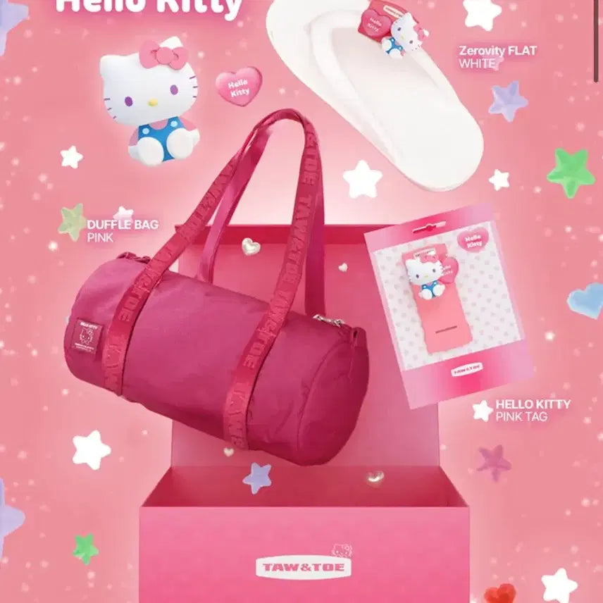 [BUNJANG] Tonymoly Sanrio Hello Kitty Bag/Slippers Split Set / 토앤토 산리오 키티 가방/쪼리 분철