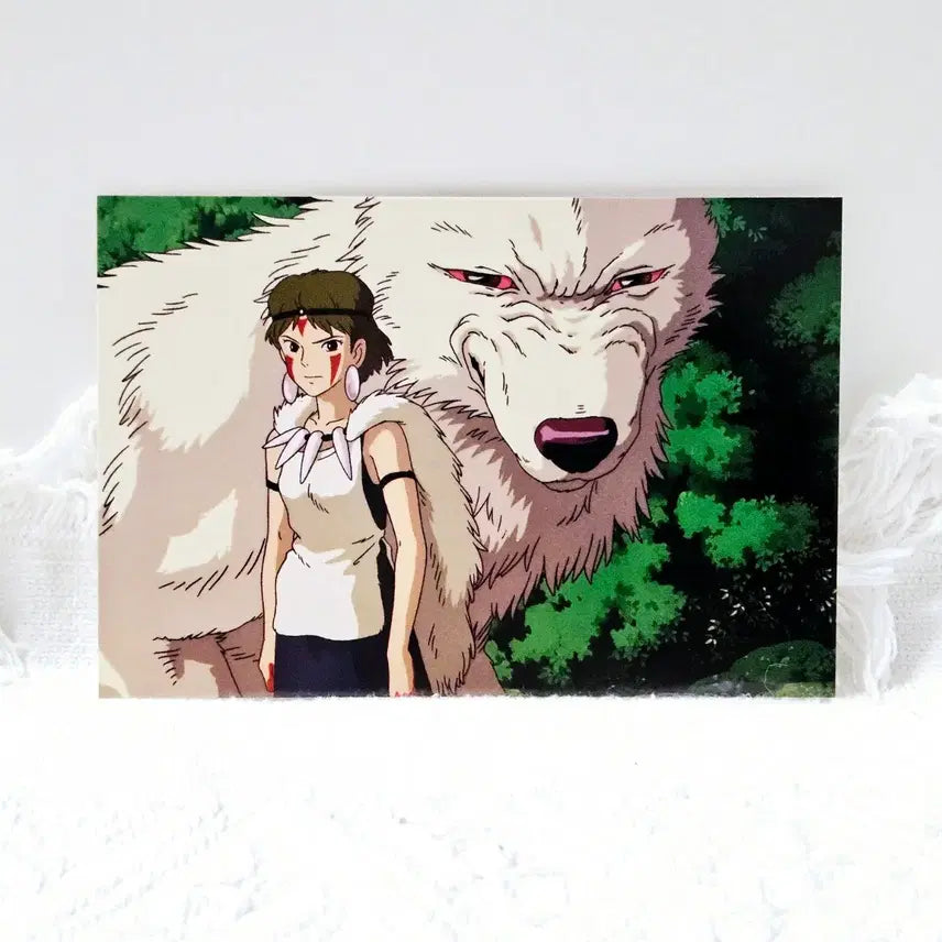 [BUNJANG] Ghibli Princess Mononoke Postcard Set (7 pieces) / 지브리 정품 모노노케히메 원령공주 엽서 7장