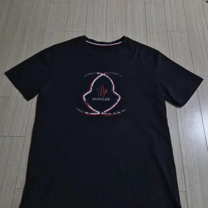 [BUNJANG] Moncler Black Logo Short Sleeve T-Shirt / 몽클레어 블랙 로고 반팔 티셔츠