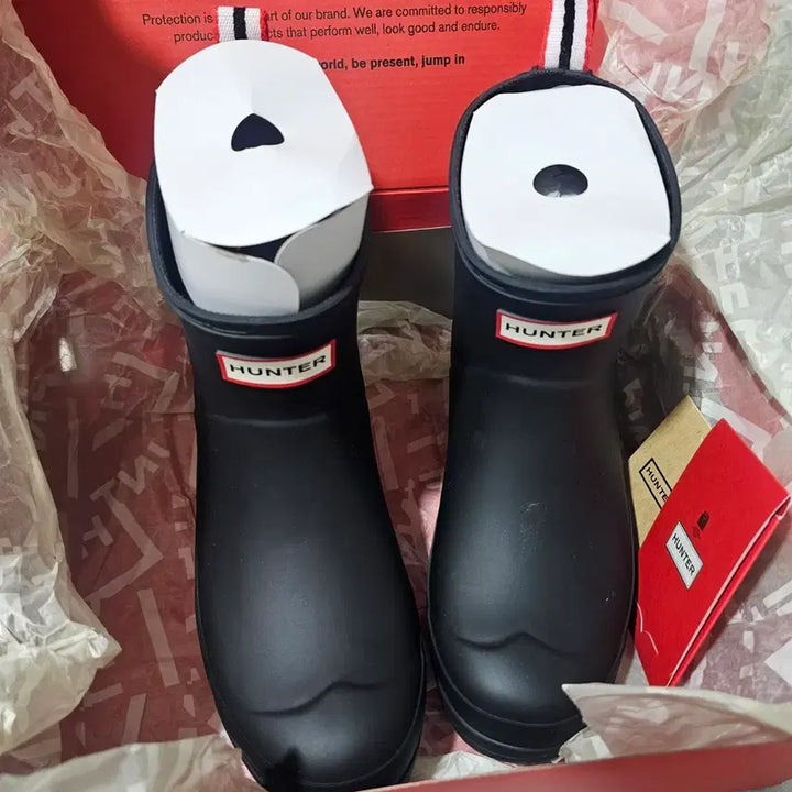 [BUNJANG] Hunter Black Matte Rain Boots / 헌터 블랙 레인부츠